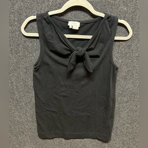 Kate Spade Black Bow Tie Top S